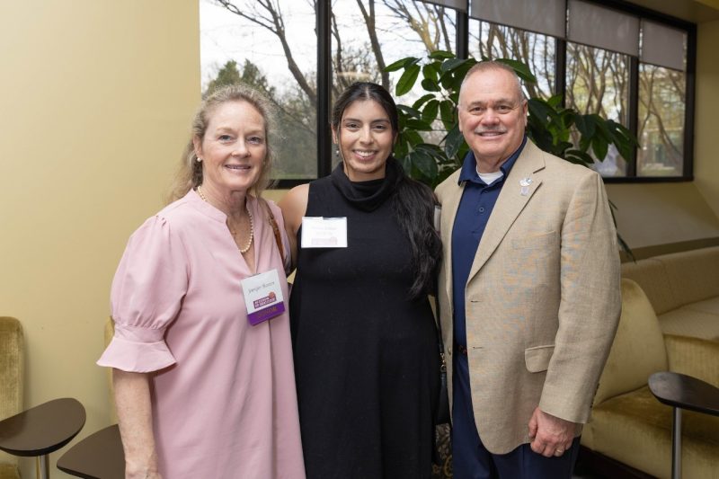 Evening of Gratitude (From left) Jennifer Stanton, Diana Lemus, and Michael Stanton posing for a photo at Evening of Gratitude